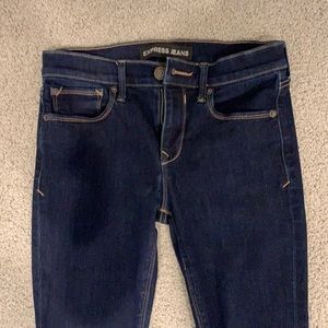 Express dark skinny jeans